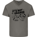 Funny Climate Change Its Not Uranus Mens V-Neck Cotton T-Shirt Charcoal