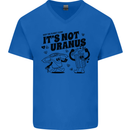 Funny Climate Change Its Not Uranus Mens V-Neck Cotton T-Shirt Royal Blue