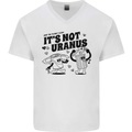 Funny Climate Change Its Not Uranus Mens V-Neck Cotton T-Shirt White