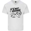 Funny Climate Change Its Not Uranus Mens V-Neck Cotton T-Shirt White
