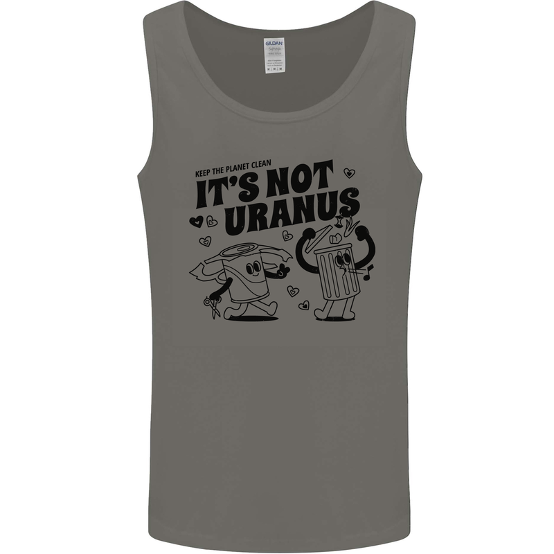 Funny Climate Change Its Not Uranus Mens Vest Tank Top Charcoal