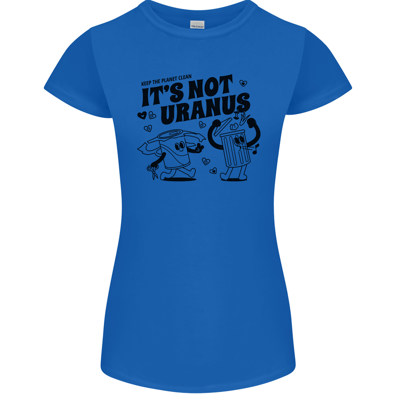 Funny Climate Change Its Not Uranus Womens Petite Cut T-Shirt Royal Blue
