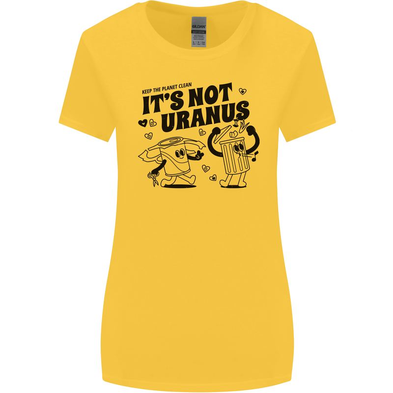 Funny Climate Change Its Not Uranus Womens Wider Cut T-Shirt Yellow