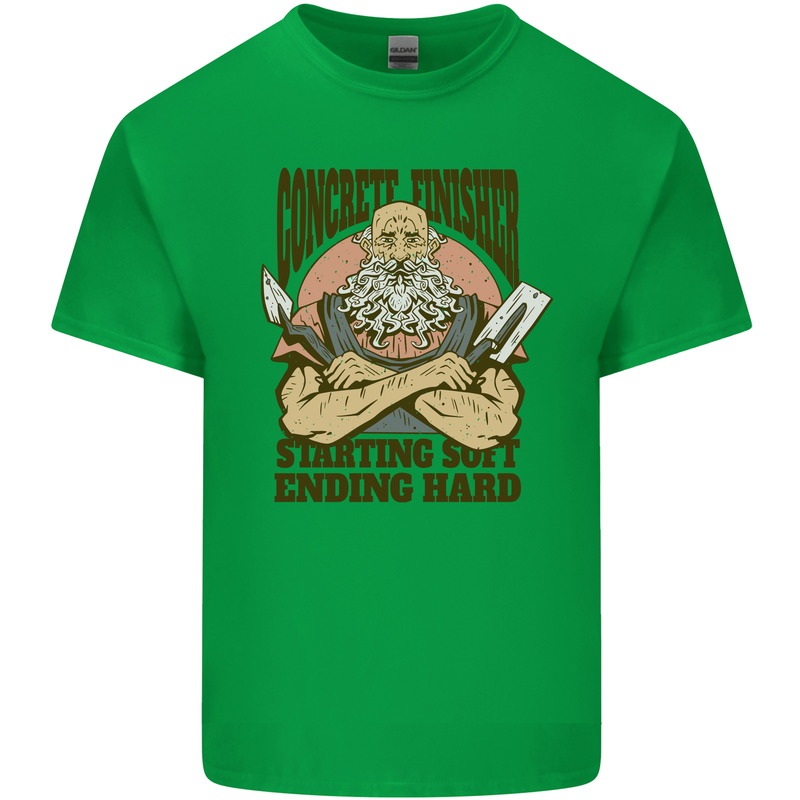 Funny Concrete Finisher Builder Construction Kids T-Shirt Childrens Irish Green