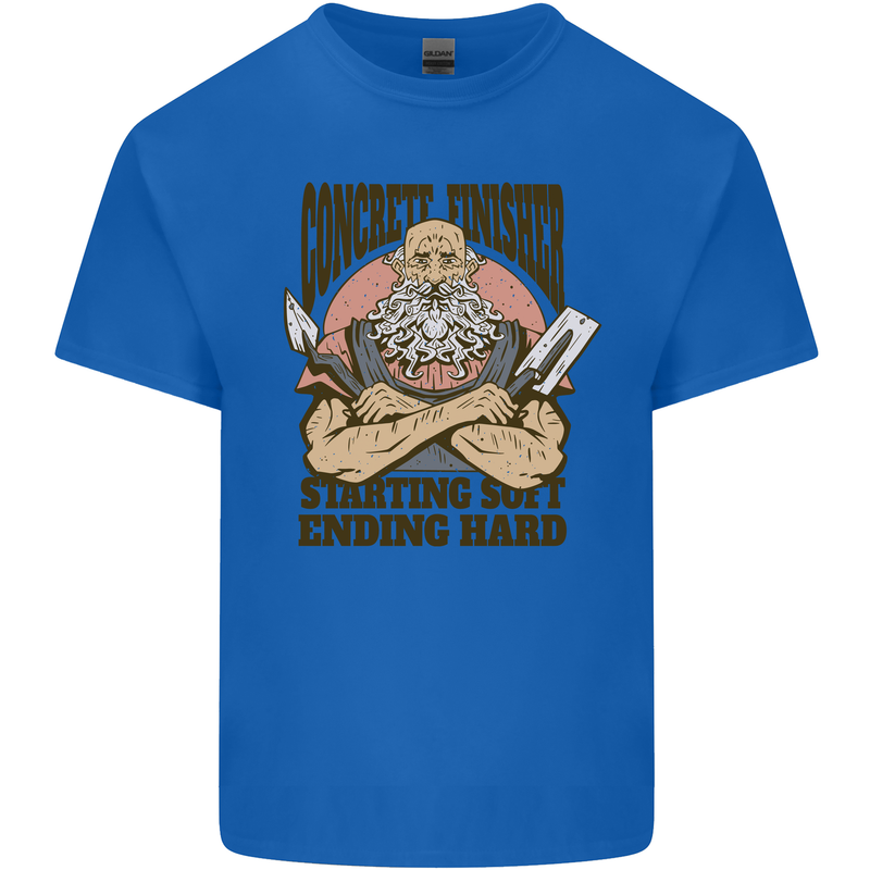 Funny Concrete Finisher Builder Construction Kids T-Shirt Childrens Royal Blue