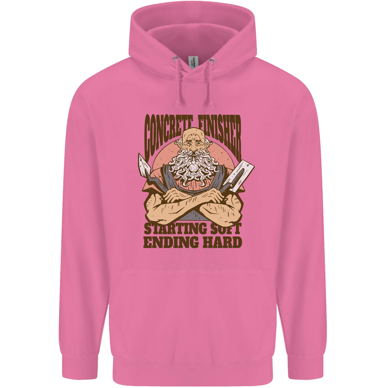 Funny Concrete Finisher Builder Construction Mens 80% Cotton Hoodie Azelea