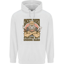 Funny Concrete Finisher Builder Construction Mens 80% Cotton Hoodie White