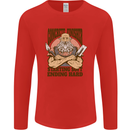 Funny Concrete Finisher Builder Construction Mens Long Sleeve T-Shirt Red