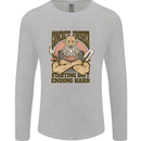 Funny Concrete Finisher Builder Construction Mens Long Sleeve T-Shirt Sports Grey