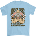 Funny Concrete Finisher Builder Construction Mens T-Shirt 100% Cotton Light Blue