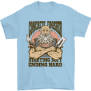 Funny Concrete Finisher Builder Construction Mens T-Shirt 100% Cotton Light Blue