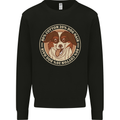 Funny Dog Hair Mens Sweatshirt Jumper Black