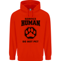 Funny Dog Service Human Do Not Pet Childrens Kids Hoodie Bright Red