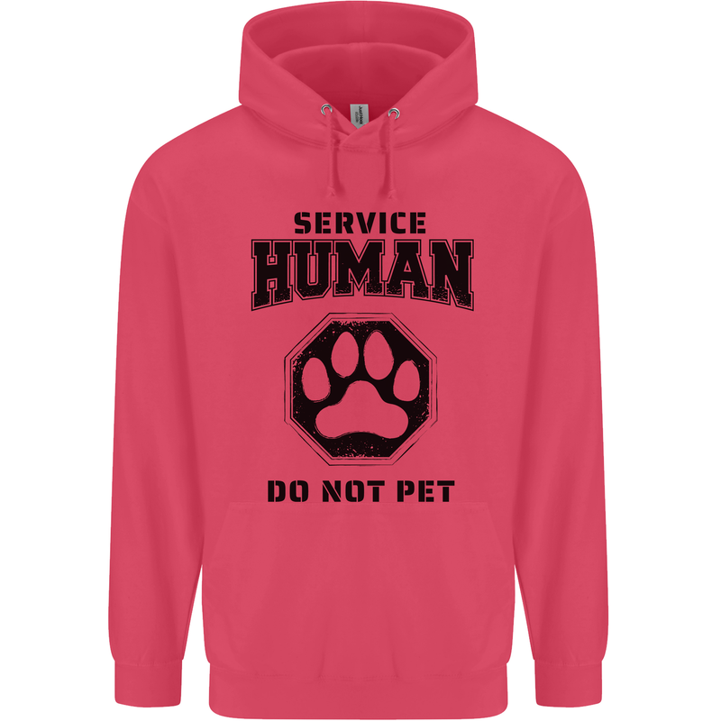 Funny Dog Service Human Do Not Pet Childrens Kids Hoodie Heliconia