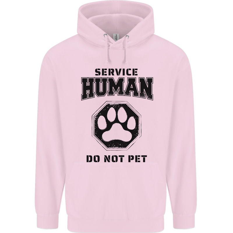 Funny Dog Service Human Do Not Pet Childrens Kids Hoodie Light Pink