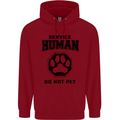 Funny Dog Service Human Do Not Pet Childrens Kids Hoodie Red