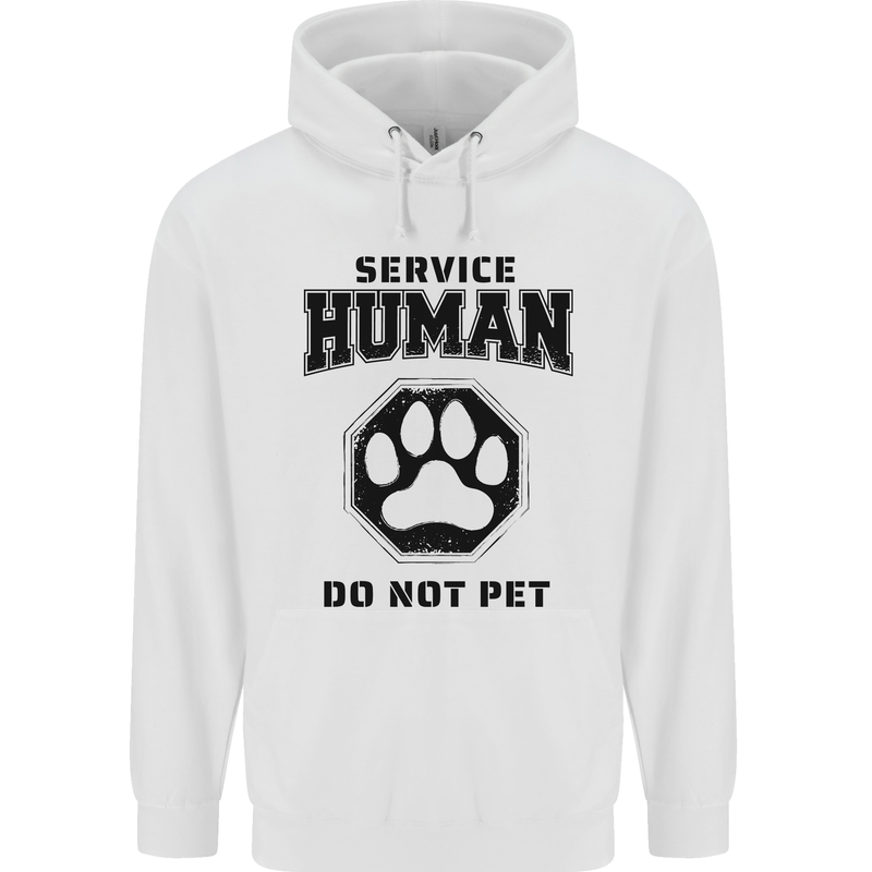 Funny Dog Service Human Do Not Pet Childrens Kids Hoodie White