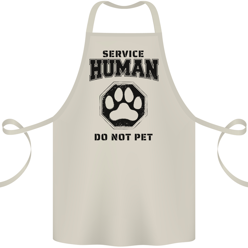 Funny Dog Service Human Do Not Pet Cotton Apron 100% Organic Natural