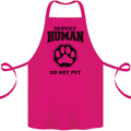 Funny Dog Service Human Do Not Pet Cotton Apron 100% Organic Pink