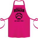 Funny Dog Service Human Do Not Pet Cotton Apron 100% Organic Pink
