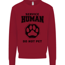 Funny Dog Service Human Do Not Pet Kids Sweatshirt Jumper Red