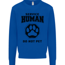 Funny Dog Service Human Do Not Pet Kids Sweatshirt Jumper Royal Blue