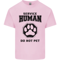 Funny Dog Service Human Do Not Pet Kids T-Shirt Childrens Light Pink