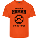 Funny Dog Service Human Do Not Pet Kids T-Shirt Childrens Orange