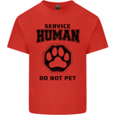 Funny Dog Service Human Do Not Pet Kids T-Shirt Childrens Red