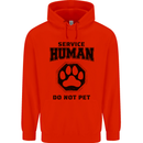 Funny Dog Service Human Do Not Pet Mens 80% Cotton Hoodie Bright Red