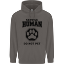 Funny Dog Service Human Do Not Pet Mens 80% Cotton Hoodie Charcoal