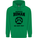 Funny Dog Service Human Do Not Pet Mens 80% Cotton Hoodie Irish Green