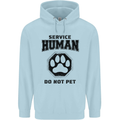 Funny Dog Service Human Do Not Pet Mens 80% Cotton Hoodie Light Blue