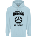 Funny Dog Service Human Do Not Pet Mens 80% Cotton Hoodie Light Blue