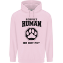 Funny Dog Service Human Do Not Pet Mens 80% Cotton Hoodie Light Pink