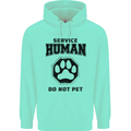 Funny Dog Service Human Do Not Pet Mens 80% Cotton Hoodie Peppermint