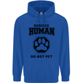 Funny Dog Service Human Do Not Pet Mens 80% Cotton Hoodie Royal Blue