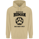 Funny Dog Service Human Do Not Pet Mens 80% Cotton Hoodie Sand