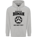 Funny Dog Service Human Do Not Pet Mens 80% Cotton Hoodie Sports Grey