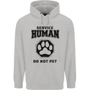 Funny Dog Service Human Do Not Pet Mens 80% Cotton Hoodie Sports Grey