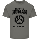Funny Dog Service Human Do Not Pet Mens Cotton T-Shirt Tee Top Charcoal