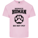 Funny Dog Service Human Do Not Pet Mens Cotton T-Shirt Tee Top Light Pink