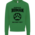 Funny Dog Service Human Do Not Pet Mens Sweatshirt Jumper Irish Green