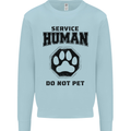 Funny Dog Service Human Do Not Pet Mens Sweatshirt Jumper Light Blue