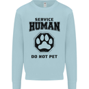 Funny Dog Service Human Do Not Pet Mens Sweatshirt Jumper Light Blue