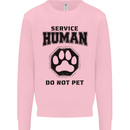 Funny Dog Service Human Do Not Pet Mens Sweatshirt Jumper Light Pink