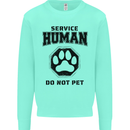 Funny Dog Service Human Do Not Pet Mens Sweatshirt Jumper Peppermint