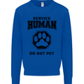 Funny Dog Service Human Do Not Pet Mens Sweatshirt Jumper Royal Blue
