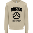 Funny Dog Service Human Do Not Pet Mens Sweatshirt Jumper Sand
