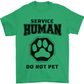 Funny Dog Service Human Do Not Pet Mens T-Shirt 100% Cotton Irish Green